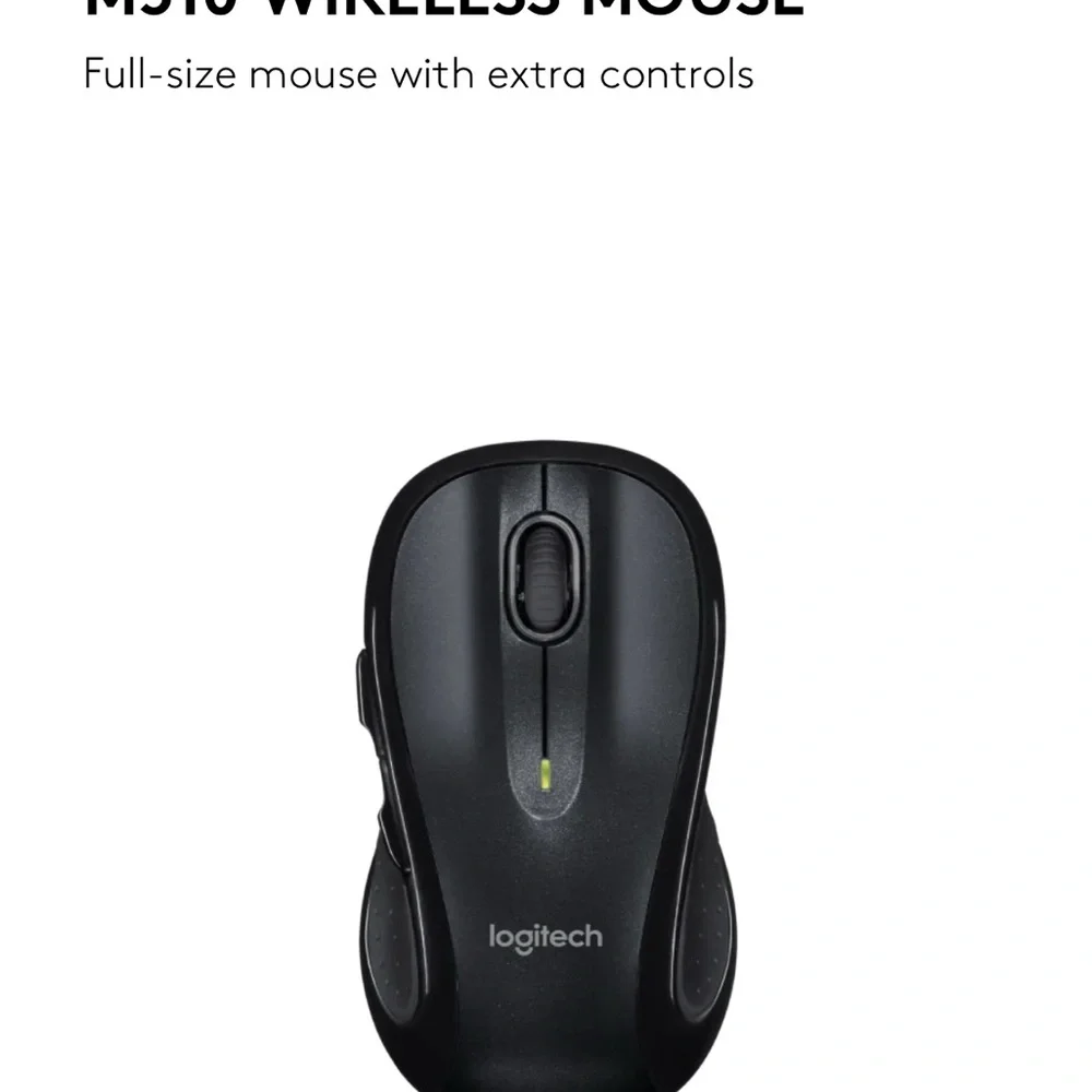 M510 WIRELESS MOUSE Full-size mouse with extra controls